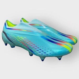 Adidas X Speed Portal + Elite SG Clear Aqua Soccer Cleats GW8420 Mens 11.5 New